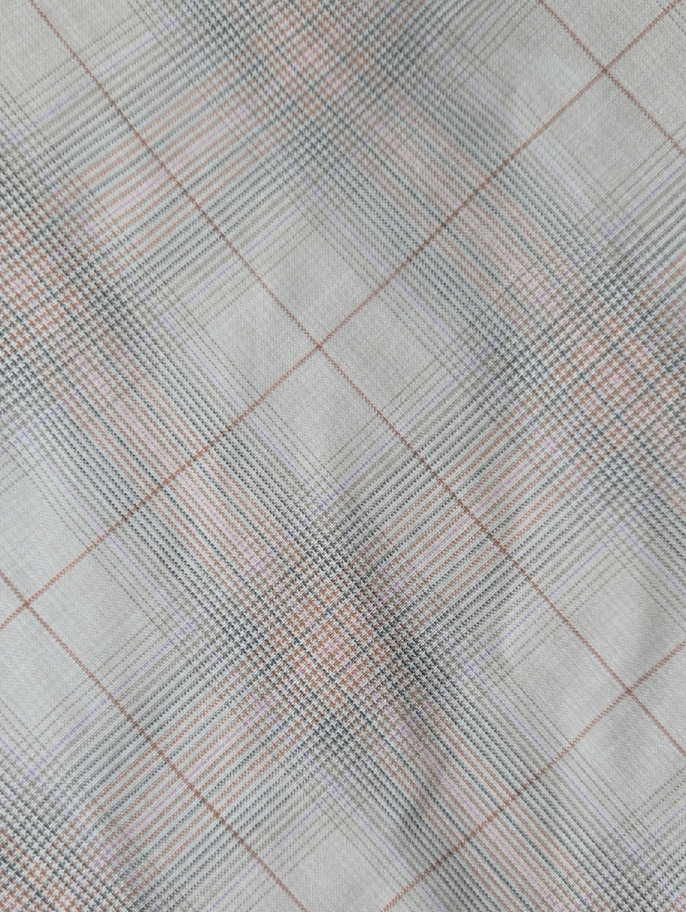 The Limited Plaid Mini Skirt in Light Gray and Blush - Picture 3 of 7